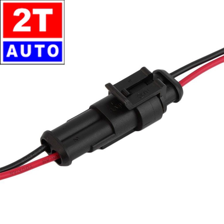 Đầu cút jack giắc nối dây điện 2 chân chống nước dùng cho xe máy xe hơi ô tô:   SKU:179-1