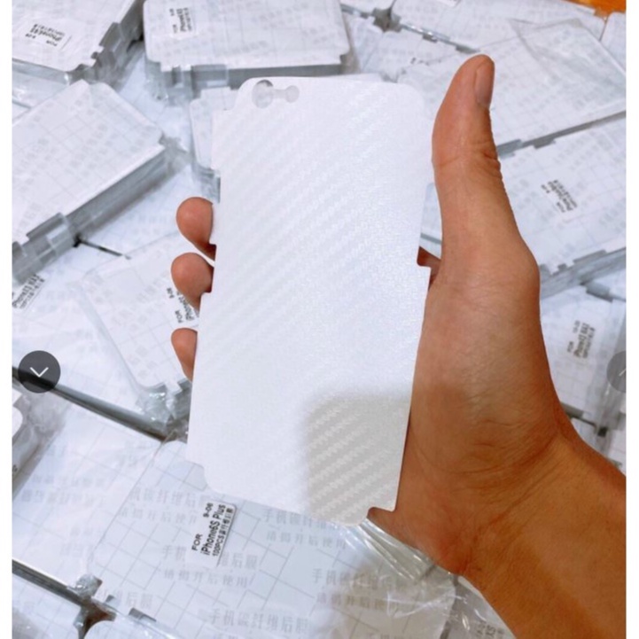 Miếng dán Cacbon mặt lưng điện thoại IP - Tặng giấy lau -  6/6s/6plus/6splus/7/8/7plus/8plus/x/xs/xsmax/11/11promax/