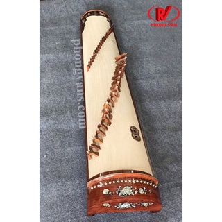 Đàn tranh gỗ hương đỏ có khảm trai -Tặng bao và móng gảy
