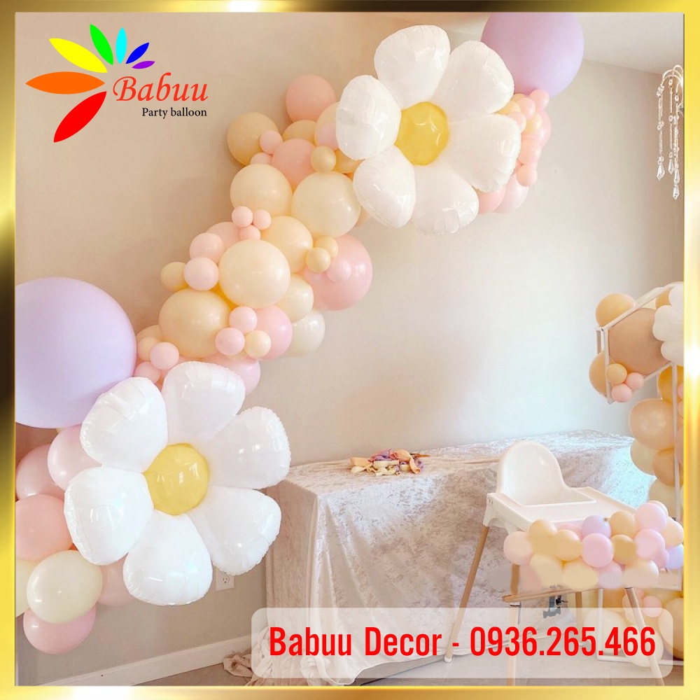 Bóng hình hoa cúc trang trí sinh nhật phong cách Hàn Quốc