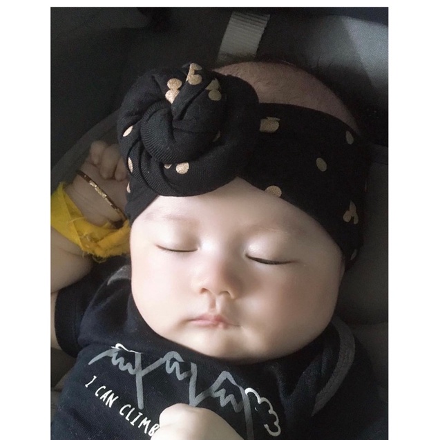 Turban Ốc, Tuban Xoắn Tròn, Băng Đô Củ Tỏi POTATO KIDS Chất Liệu Cotton Co Giãn Nhiều Màu Sắc Cho Bé Sơ Sinh Đến 3 Tuổi