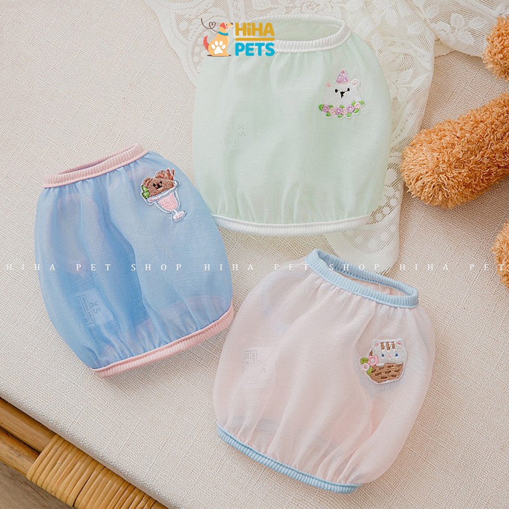 Áo Thun Cho Chó Mèo Mát Mẻ Mùa Hè, Quần Áo Thú Cưng Cao Cấp Hihapet