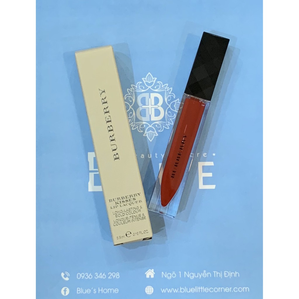 Son kem bóng Burberry Kisses Lip Lacquer No.41 Military Red