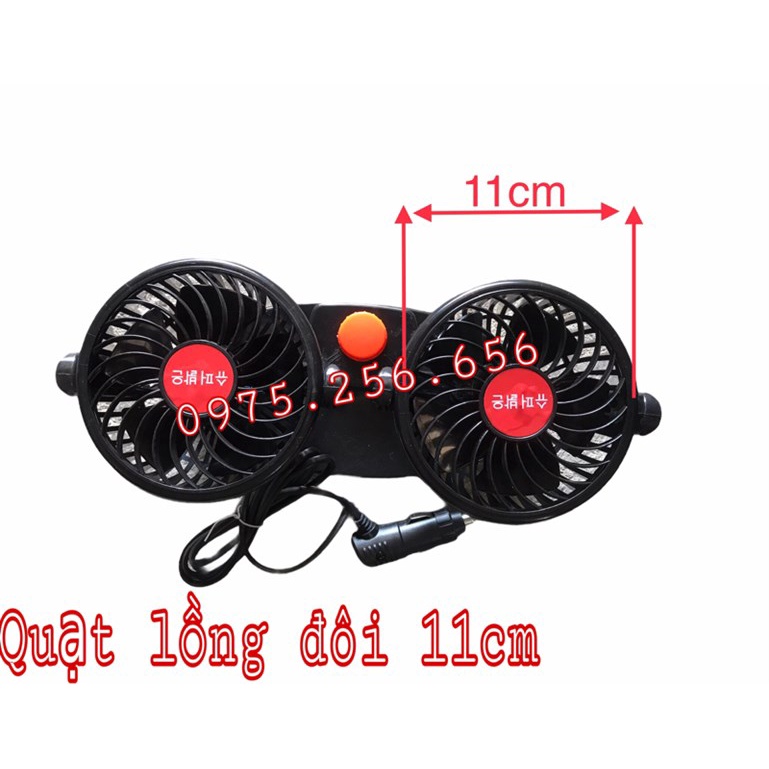 Quạt đôi 12V 24V hàn quốc nhỏ