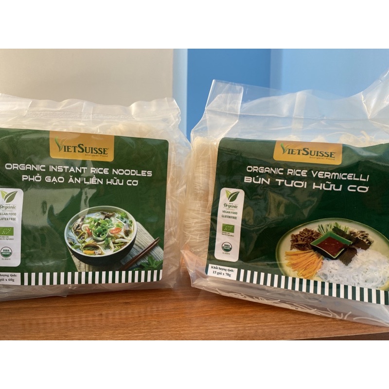 PHỞ / BÚN HỮU CƠ VIETSUISSSE TÚI 15 GÓI 70G