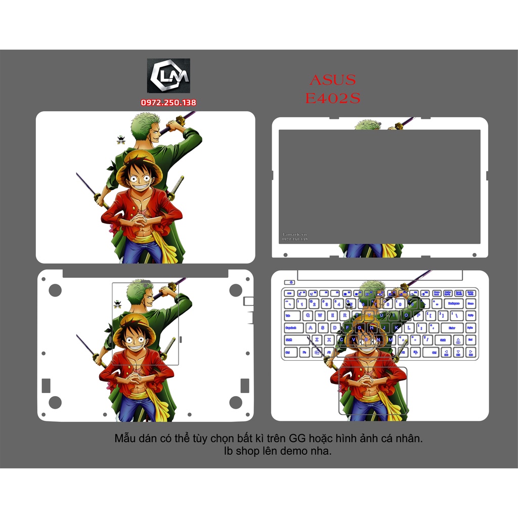 CỨC SỐC Skin DÁN CHO CÁC DÒNG  Asus ExpertBook  , TUF Gaming , Vivobook ,ZENBOOK , ROG theo yêu cầu