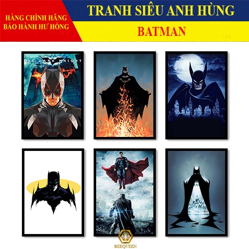 [MS26-51] Tranh Trang Trí Siêu Anh Hùng Bat Man - Tranh Treo Tường  Bat Man