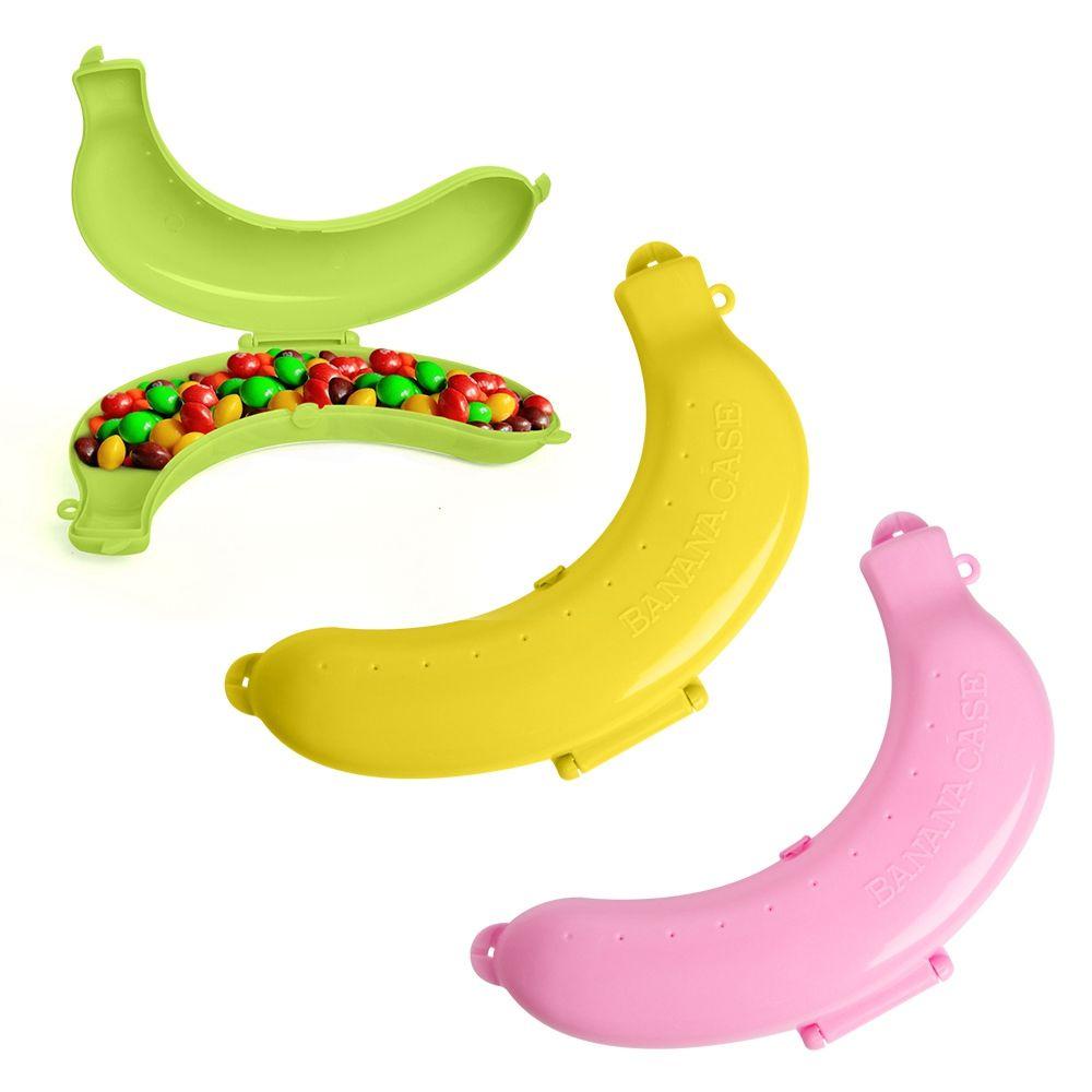 AUGUSTINA 1 Hộp Đựng Cơm Trưa Hình Quả Chuối Dùng Khi Đi Du Lịch