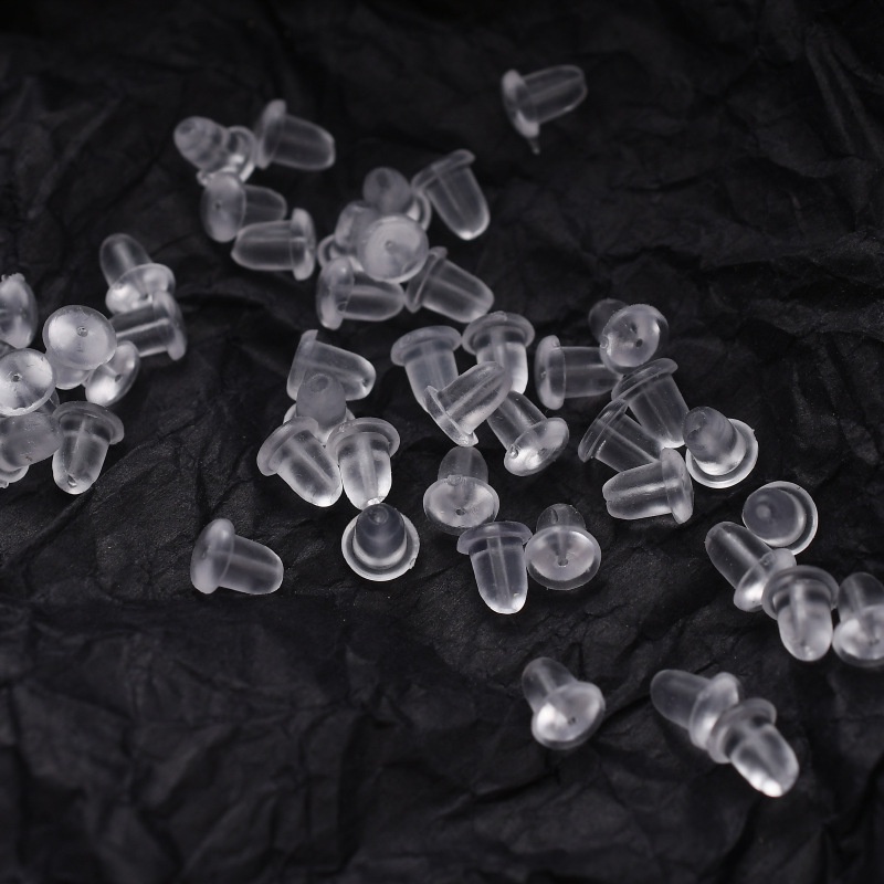 Set 10 chốt chặn bông tai bằng cao su và hợp kim nhôm