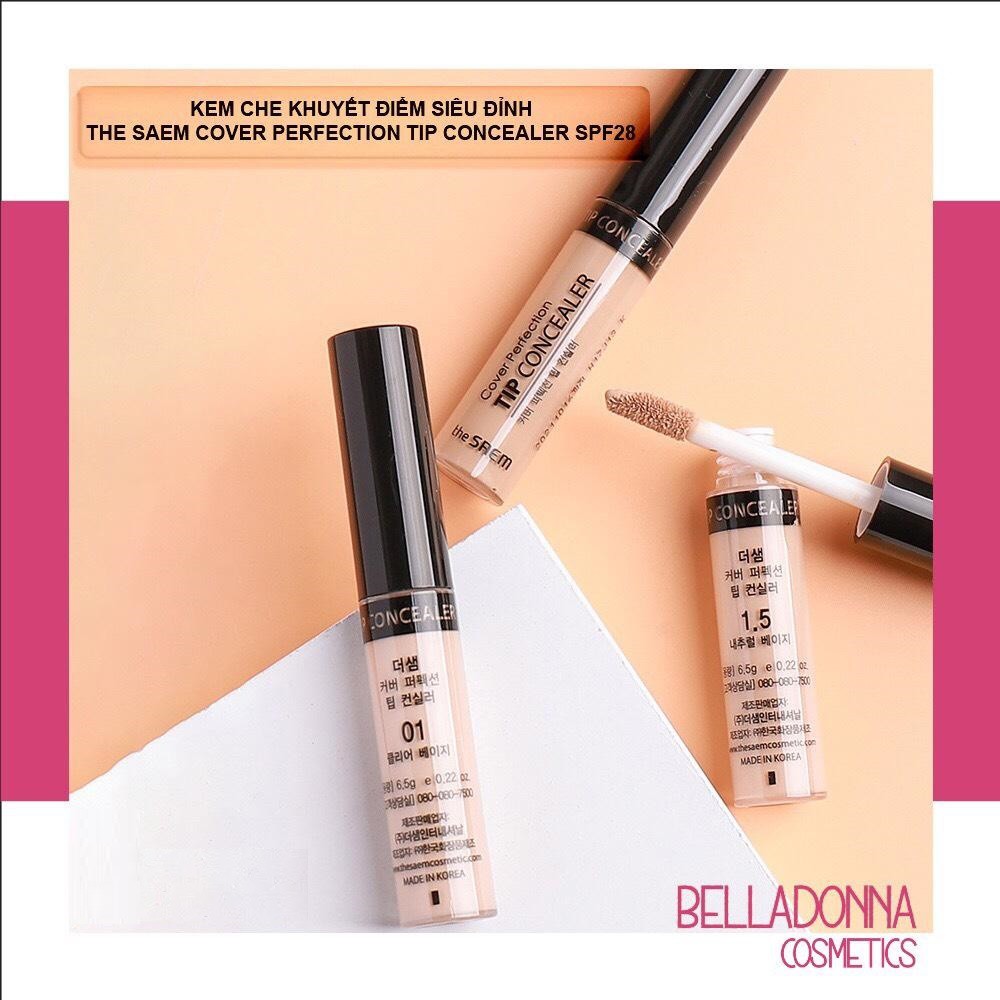 Kem che khuyết điểm The Saem Cover Perfection Tip Concealer SPF28