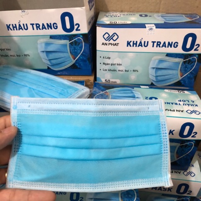 Khẩu trang yte 4 lớp. 1hộp/50 chiếc. | BigBuy360 - bigbuy360.vn