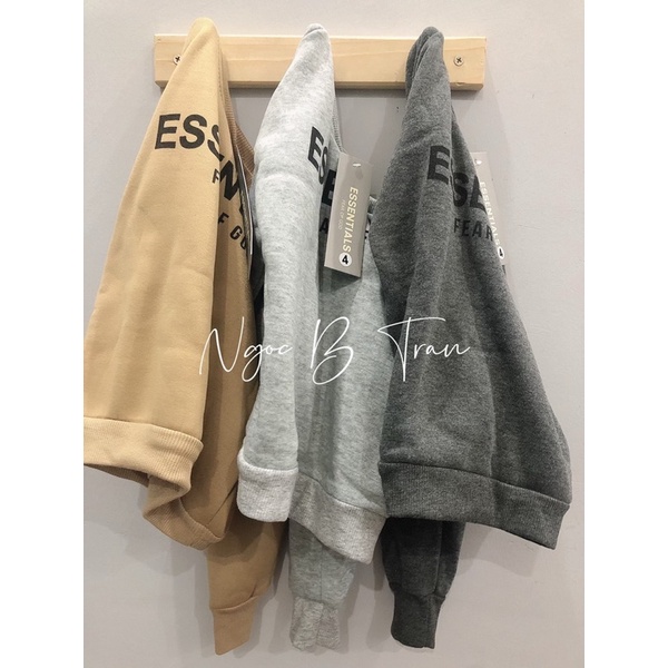 BỘ NỈ ESS 3 MÀU HOT HIT CHO BÉ