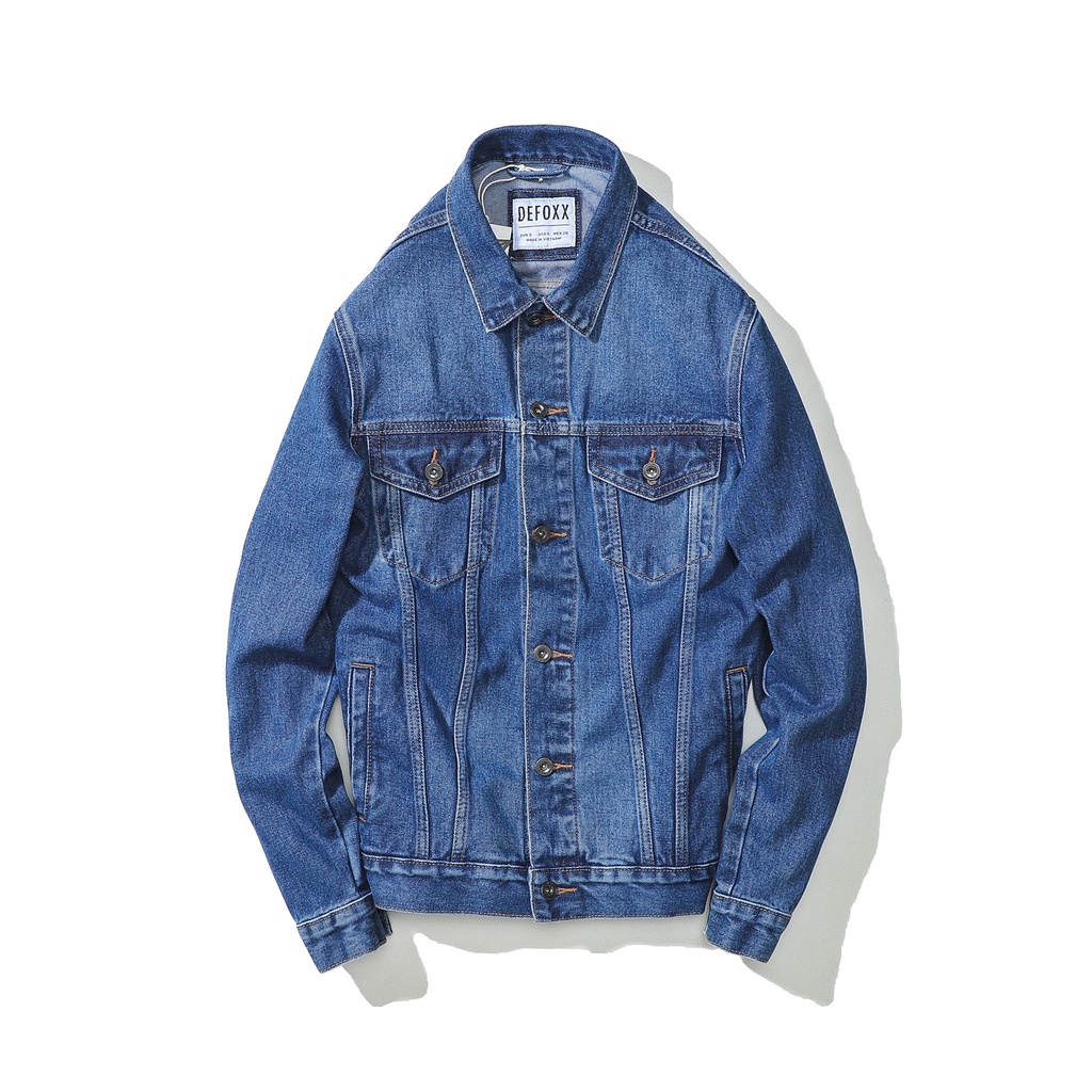 Aó khoác jacket jean nam Defoxx chính hãng Hàng VNXK - AKDF210907