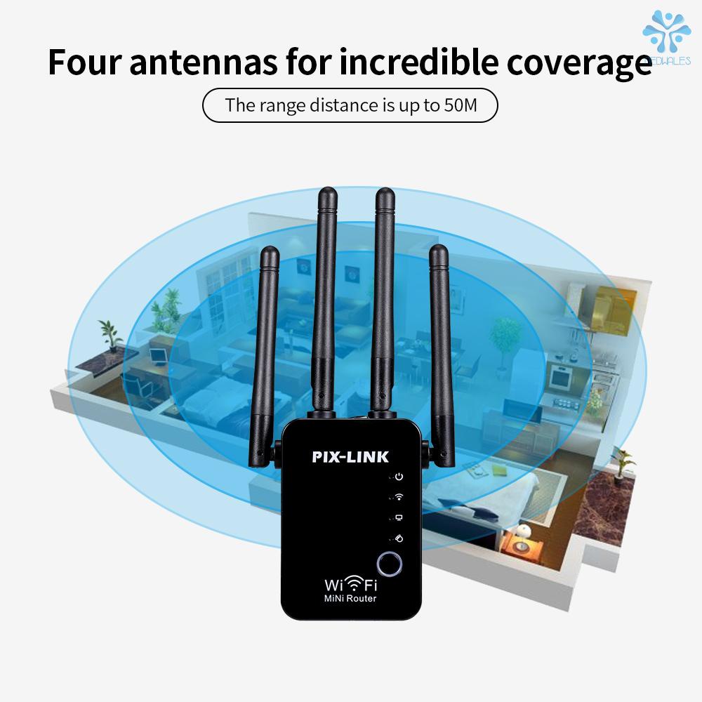 Bộ Khuếch Đại Tín Hiệu Wifi Không Dây 300mbps Màu Đen Phích Cắm Eu | BigBuy360 - bigbuy360.vn