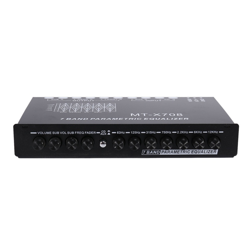Bộ Chuyển Đổi Âm Thanh Xe Hơi Băng Tần 7 Băng Tần Với CD/AUX Đầu Vào Màu Đen
