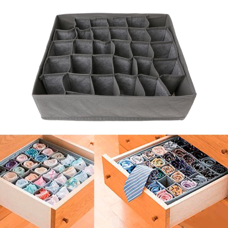 Hộp đựng đồ lót vớ cất trong ngăn kéo tủ bằng vải không dệt 30 ngăn tiện lợi