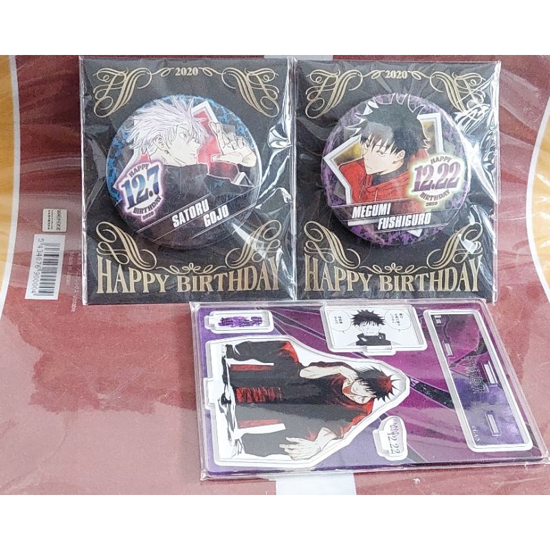 Standee và huy hiệu sinh nhật nhân vật Jujutsu
