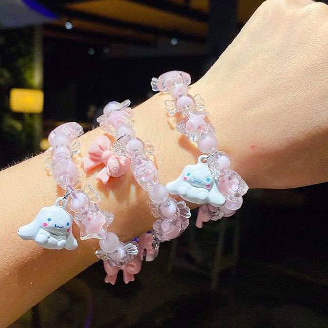 Vòng Tay Đính Hạt Pha Lê Màu Kẹo Dễ Thương Cho Nữ