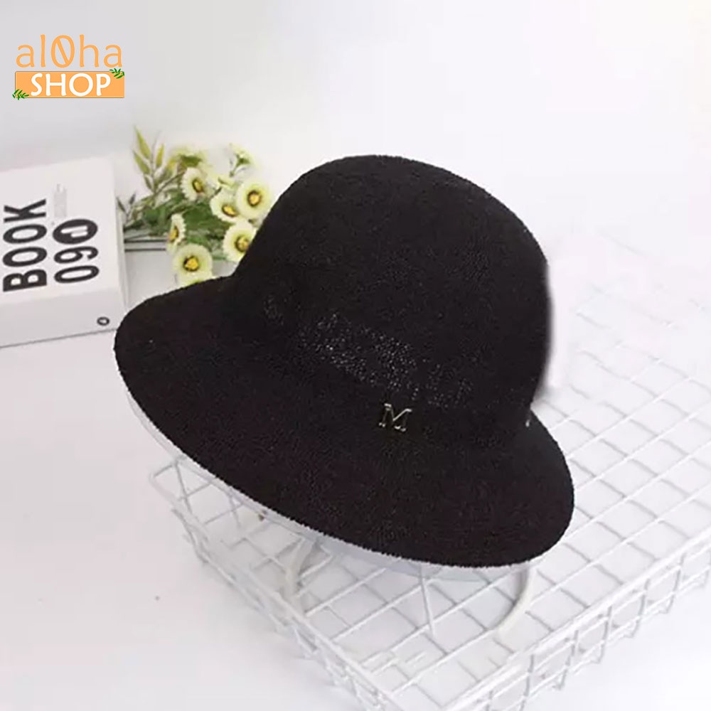 Mũ cói chữ M - nón cói vành nhỏ chống nắng, đi biển phong cách Hàn - al0ha Shop