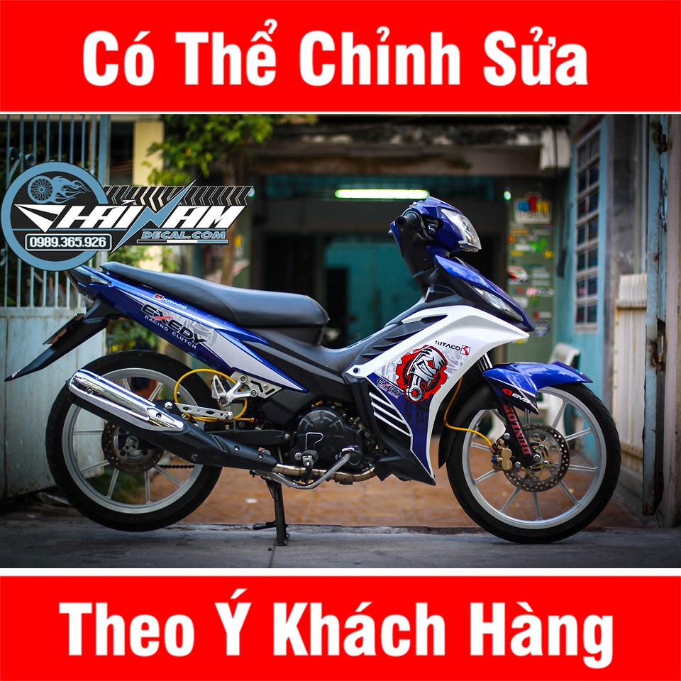 Tem Trùm Exciter 135 Xanh trắng gp