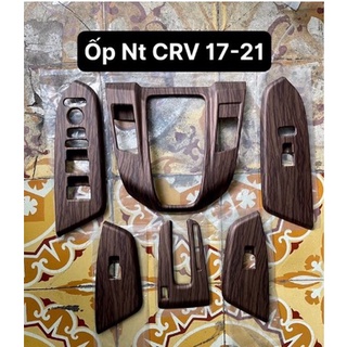 Ốp nội thất vân gỗ xe honda crv 2018 - 2019 - 2020 - 2021- 2022 hàng nhựa abs cao cấp