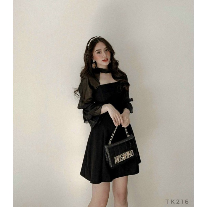 Đầm thiết kế Lagi Dress thiết kế lạ mắt đúp lót full đầm chất cotton thái kèm ảnh thật shop chụp và quay video