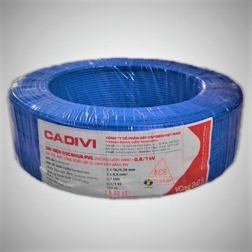 Dây Điện Đôi Cadivi 2x0.5 Vcmd 2x16 / 2x0.75 Vcmd 2x24 Cuộn 100m