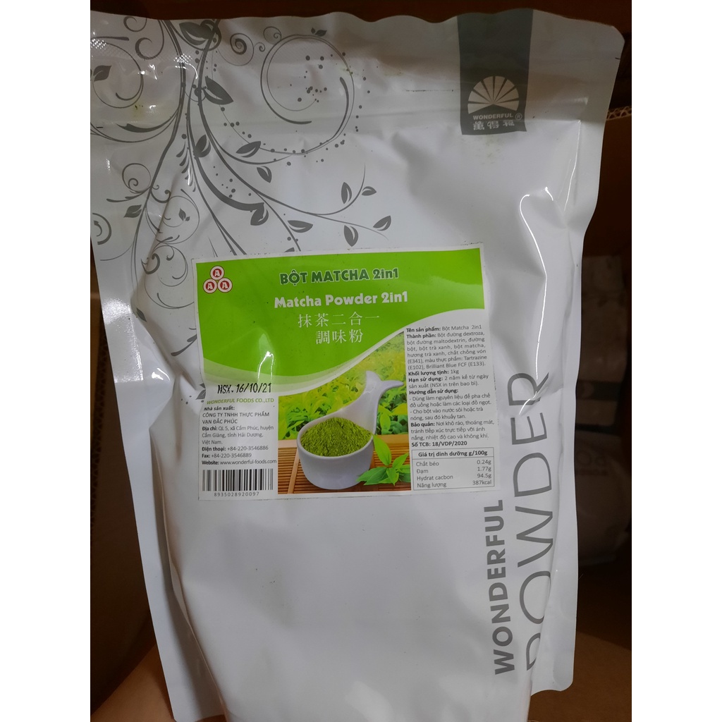 Bột Matcha Wonderful gói 1kg