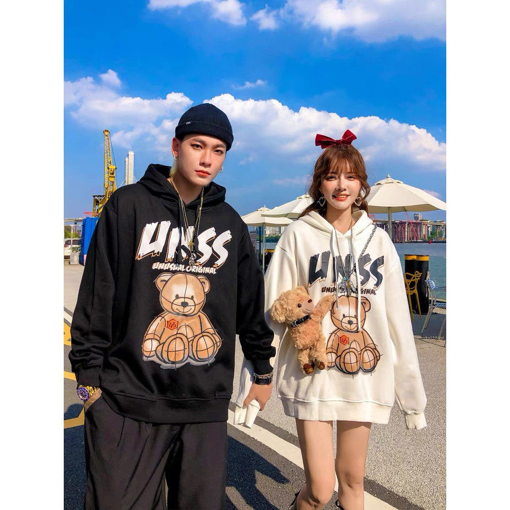 Áo Hoodie Đôi, Áo Thu Đông Couple Hình Gấu Phong Cách Ulzzang Hàn Quốc | BigBuy360 - bigbuy360.vn