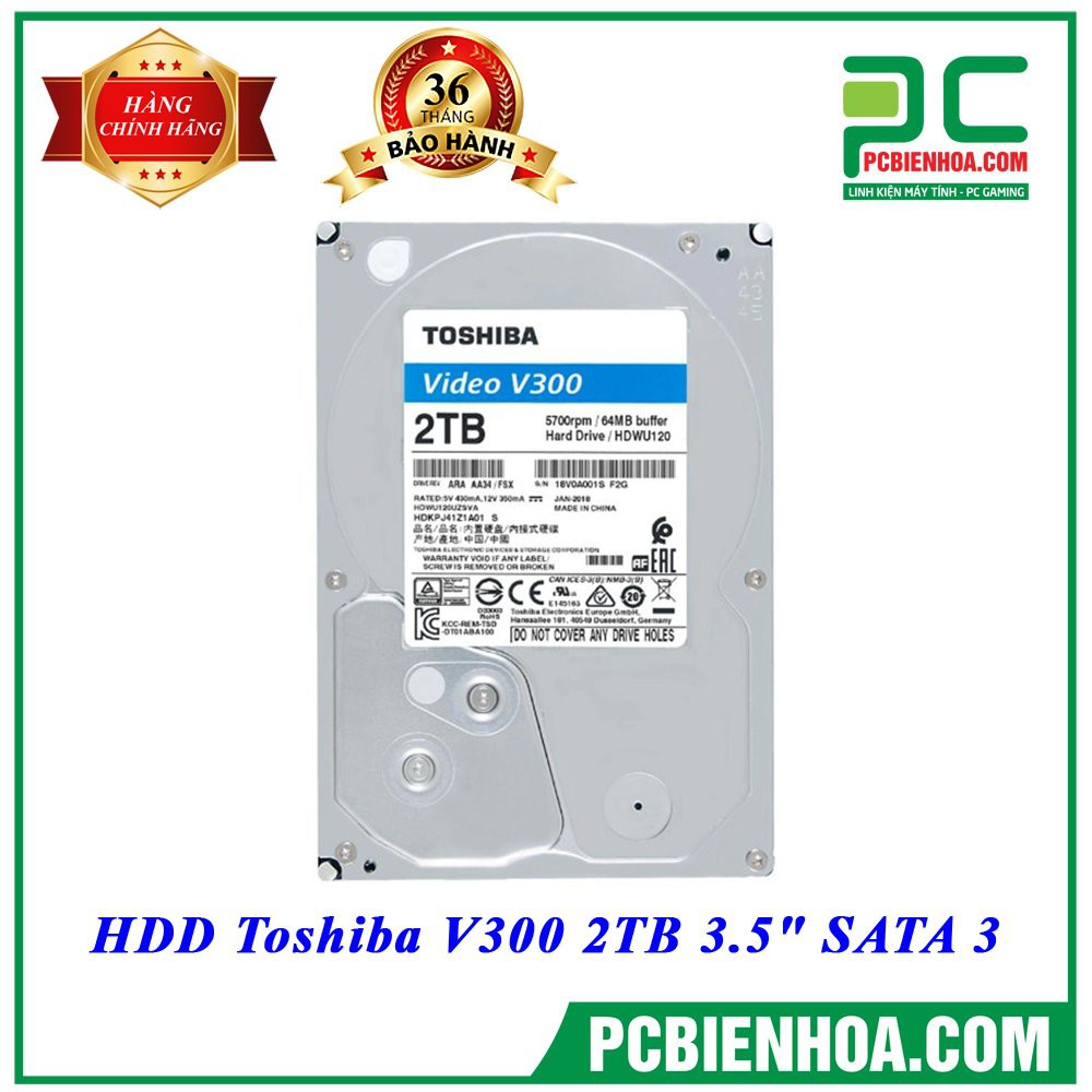 [Mã ELMS4 giảm 7% đơn 500K] Ổ cứng HDD Toshiba 2T 7200 ( bảo hành 36T)