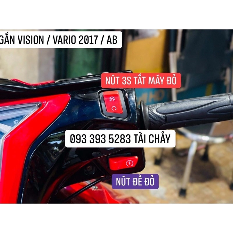 COMBO NÚT ĐỀ + NÚT 3S TẮT MÁY GẮN CHO VISION 2015 - 2023 / VARIO 2017 / AB / LEAD 2017 - 2023 / SH 2017 - 2024