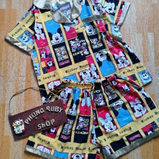 Set lụa satin mickey fom rộng siu đẹp
