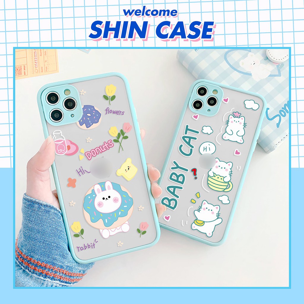 Ốp lưng iphone Kitten nhám viền nổi cong 6/6plus/6s/6splus/7/7plus/8/8plus/x/xr/xs/11/12/13/pro/max/plus/promax