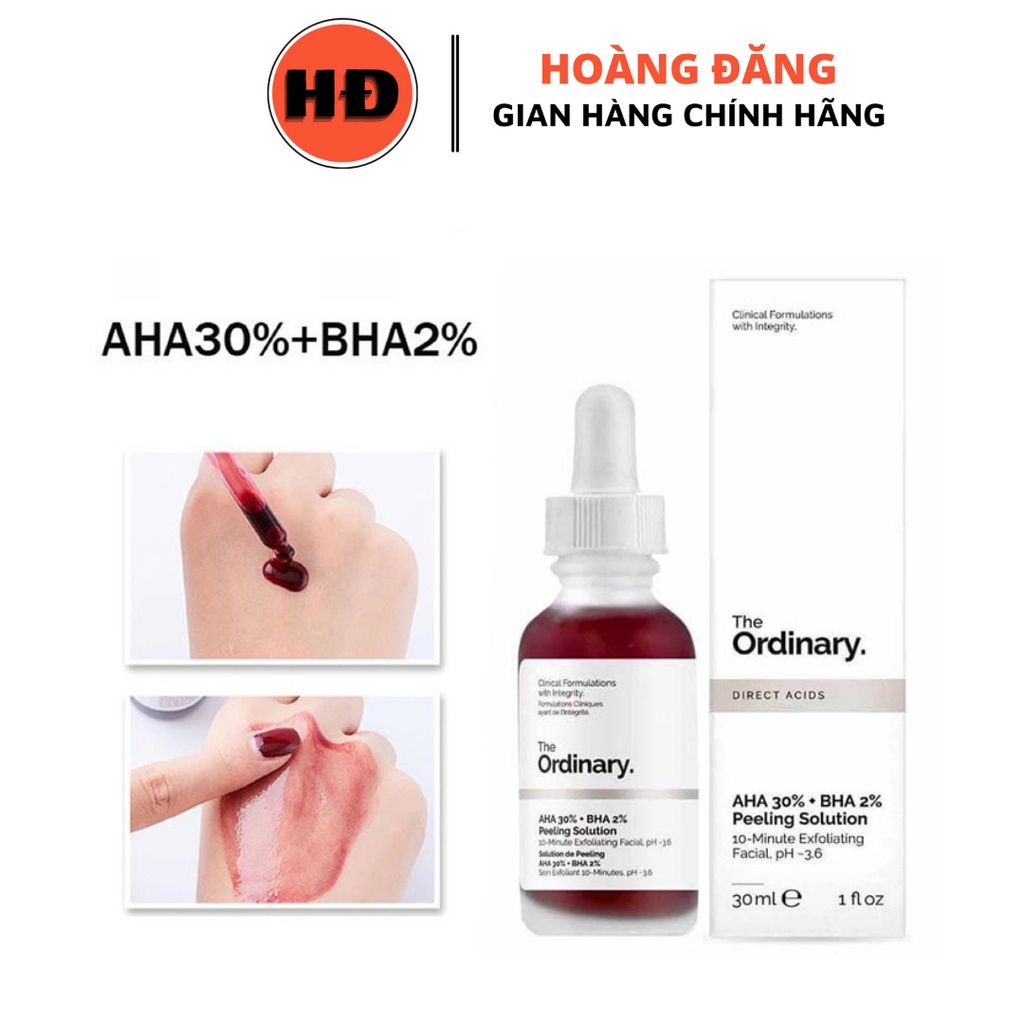 Tinh chất Tẩy da chết hóa học (Peel) The Ordinary AHA 30% + BHA 2% Peeling Solution 30ml