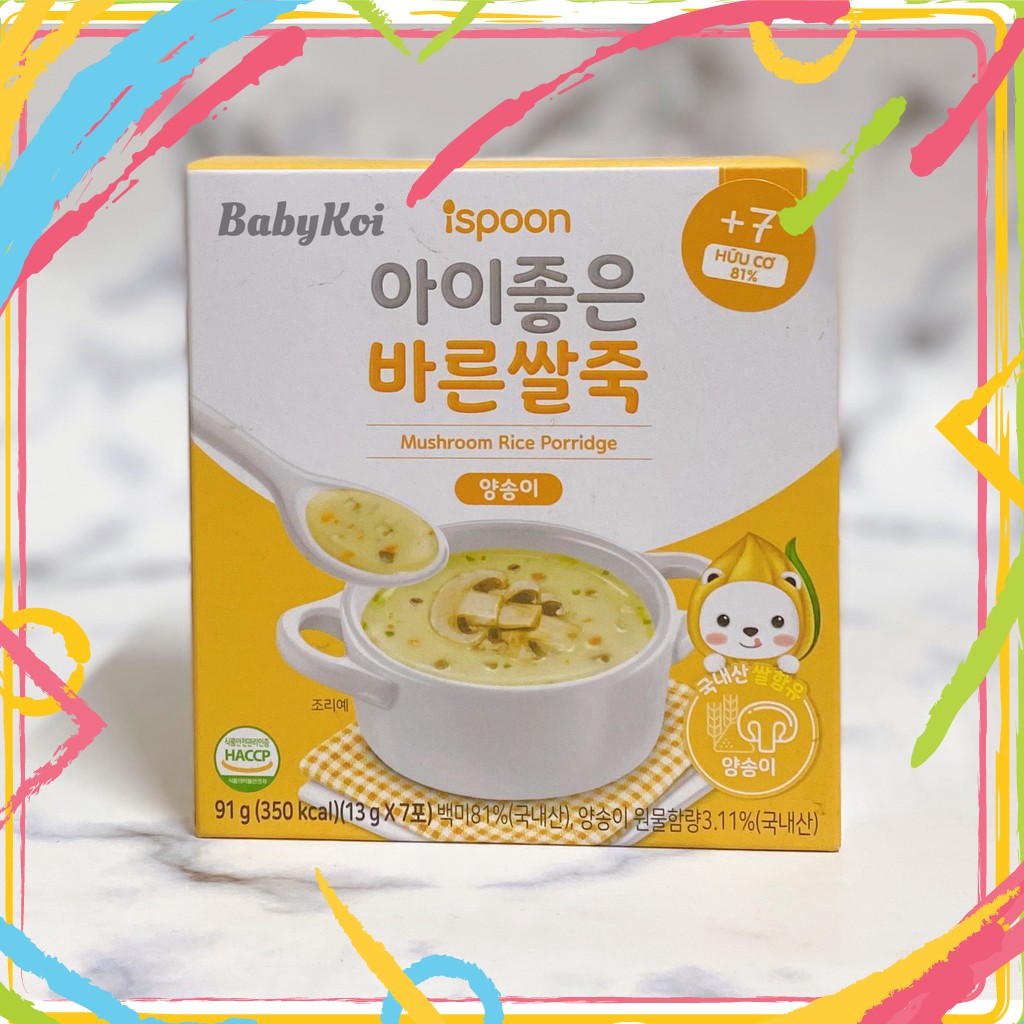 tuan000019 Bột cháo ăn dặm Ispoon Hàn Quốc cho bé từ 4m+ (date 08/2021) tuan000019