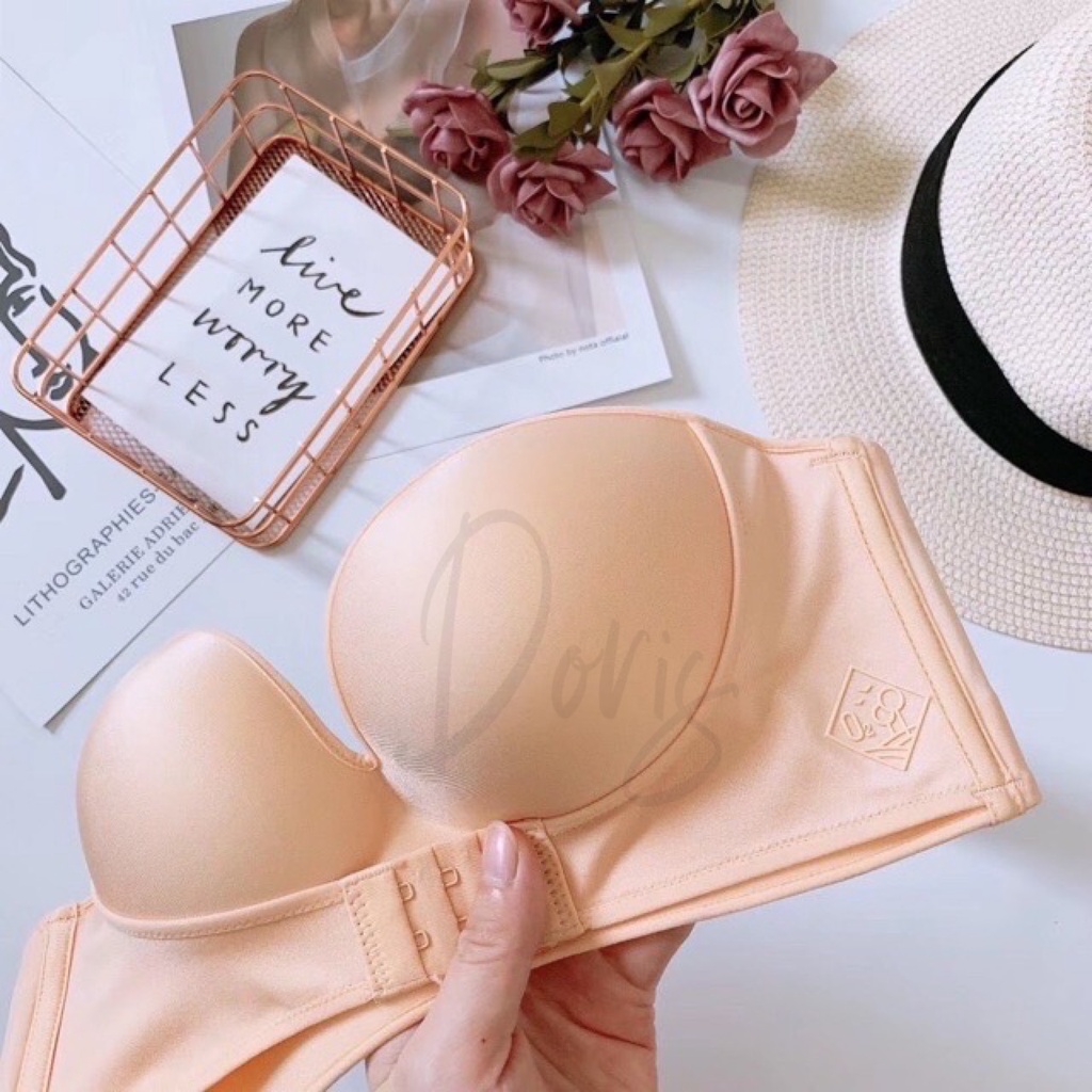 Áo lót nữ LENABRA, AC001-áo ngực nữ không dây chống tuột cài trước thần thánh
