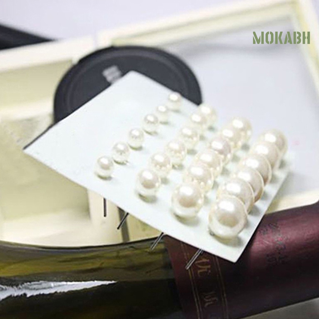 [Thời Trang] Set 12 Đôi Bông Tai Ngọc Trai Giả Thanh Lịch Dễ Phối Đồ