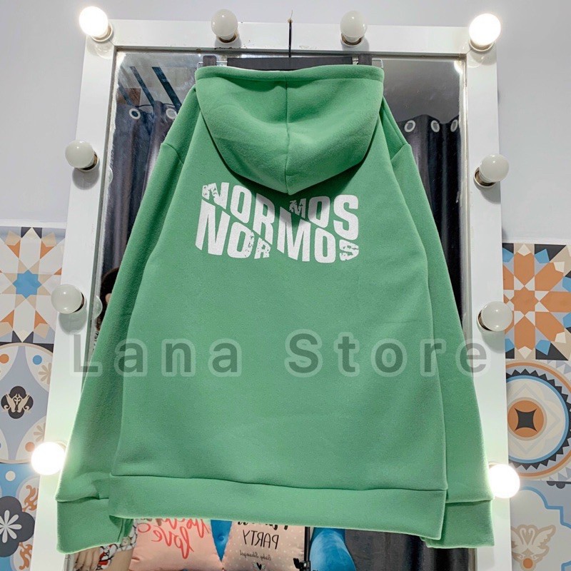 Áo khoác hoodie Chống Rét Cho Nam Nữ Form Rộng in hình Normos Kiểu Unisex có dây kéo Ulzzang 123SHOP