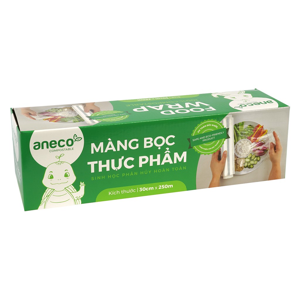 Màng bọc thực phẩm sinh học phân hủy hoàn toàn Aneco (Hộp to)