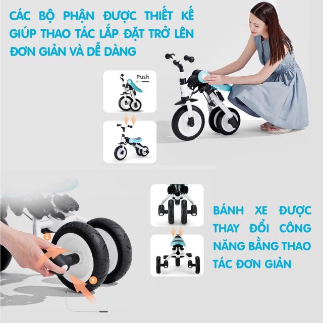 Xe đẩy 3 bánh Nadle - có bàn đạp