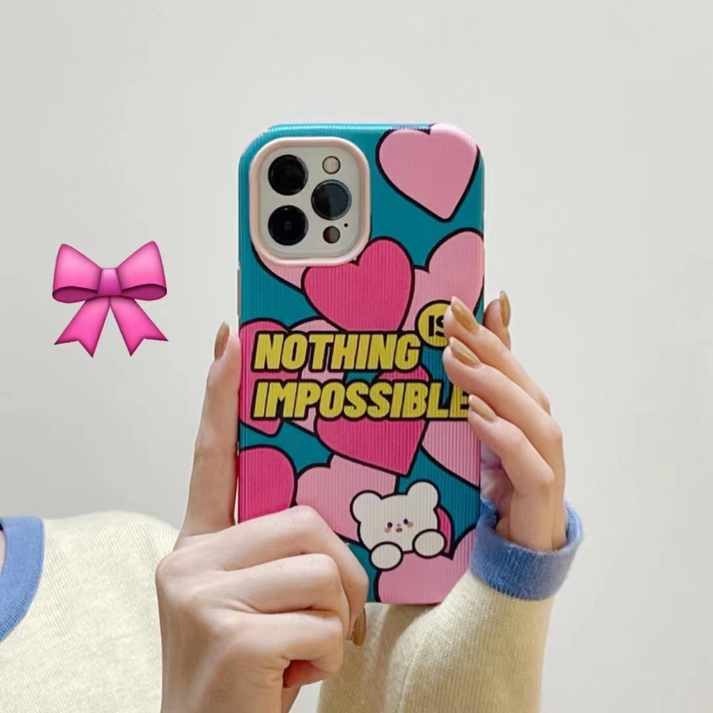 Ốp điện thoại họa tiết trái tim thích hợp cho iphone xs max 11 12promax 13 promax 7plus xr