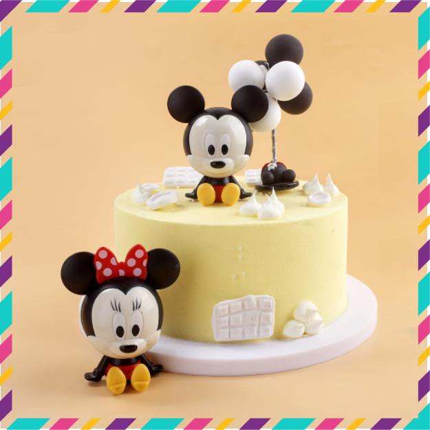 Mô Hình 2 Nhân Vật Micky và Minnie, Decor Trang Trí Phòng Ngủ, Góc Làm Việc, Trang Trí Sinh Nhật