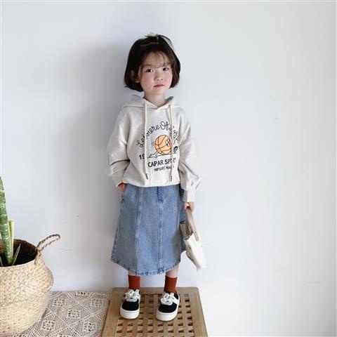 Chân váy denim thời trang xuân thu phong cách Hàn Quốc thời trang cho bé gái