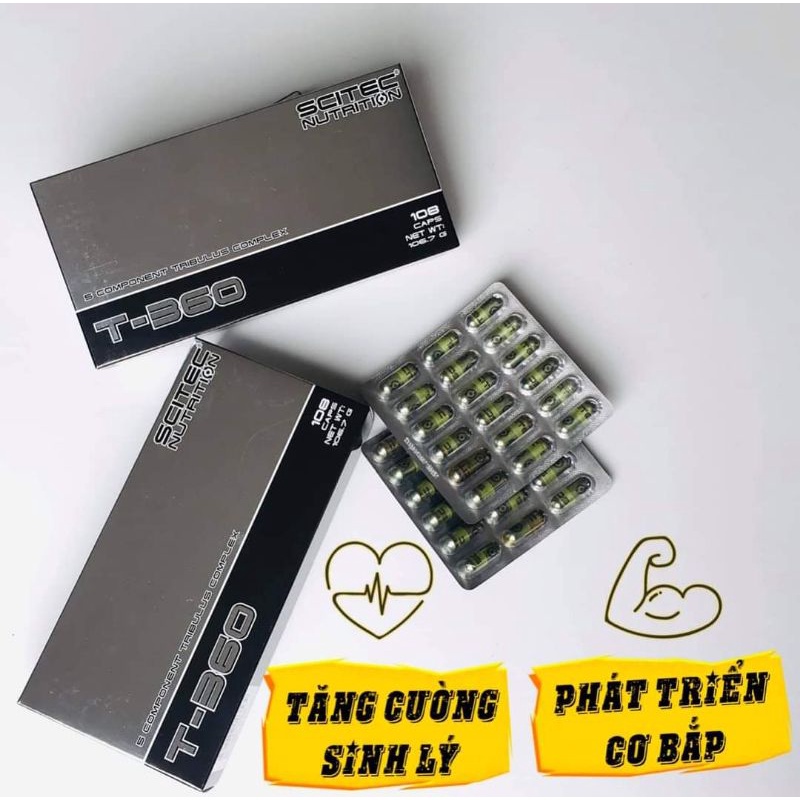 SCITEC T360 TĂNG TESTOSTERONE TĂNG CƯỜNG XÂY DỰNG CƠ BẮP 108 VIÊN