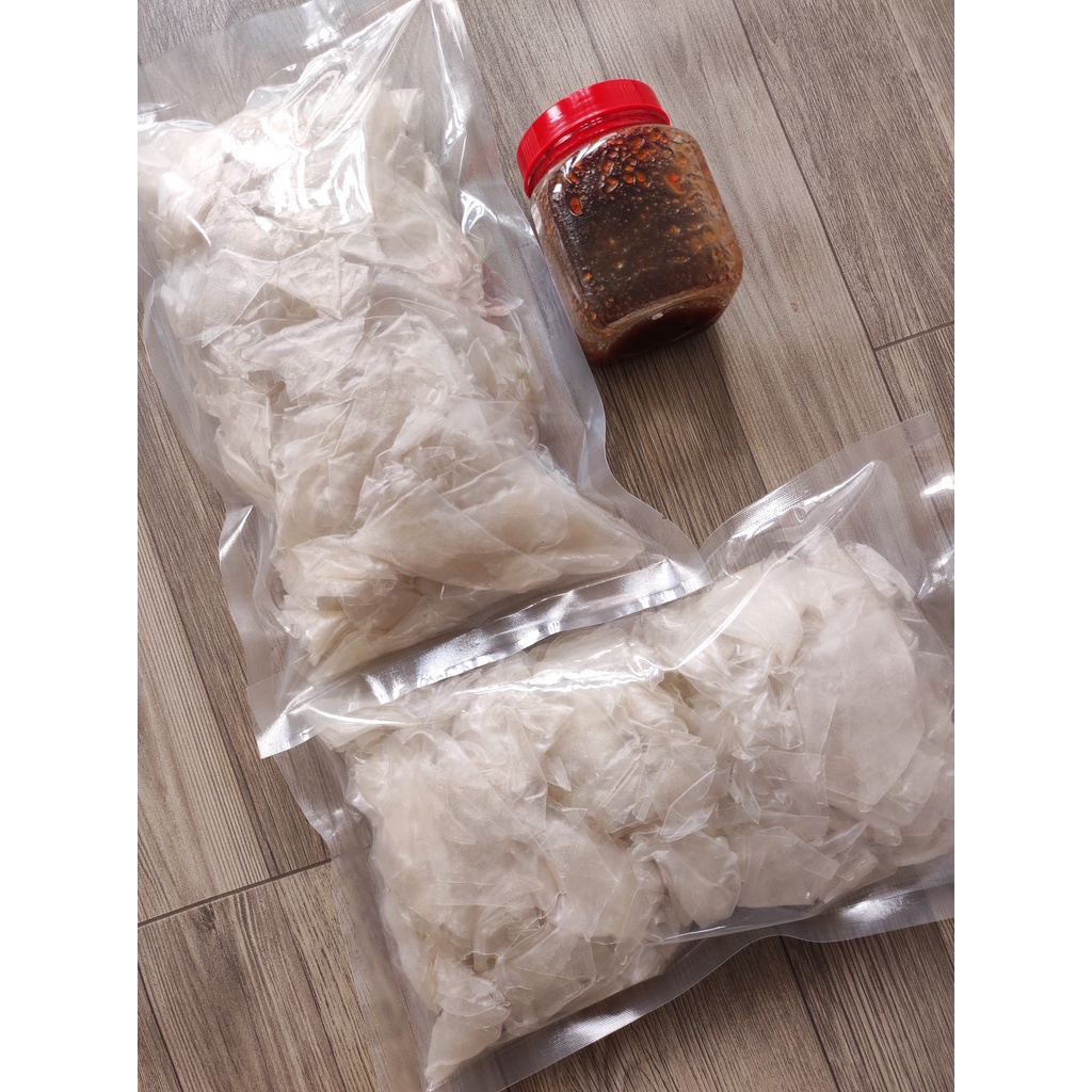 [1kg PS xốt me] | Combo 1kg bánh tráng phơi sương + hủ xốt me | Bánh tráng phơi sương chấm xốt me | Chợ Cô Thu