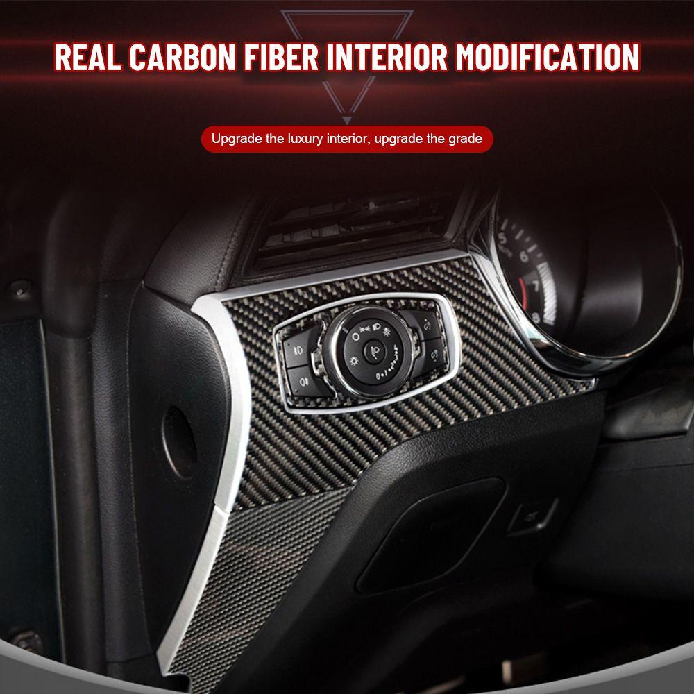 Khung Trang Trí Bảng Điều Khiển Mở Cửa Xe Hơi Họa Tiết Sợi Carbon Cho Ford Mustang 2015-2010