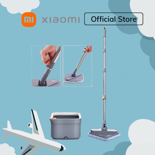 Cây lau nhà tự vắt 2 ngăn và xô Xiaomi Joybos M16 tự tách nước bẩn thông minh | Cây lau nhà Xiaomi