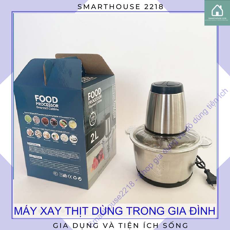 Máy xay 4 lưỡi đa năng xay thịt cá rau củ loại dung tích 2 lít