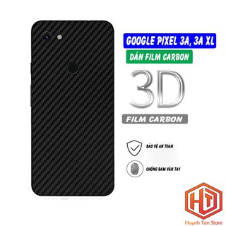 Miếng dán decal carbon mặt sau Google Pixel 3a, 3a XL chống trầy mặt lưng, chống bám vân tay