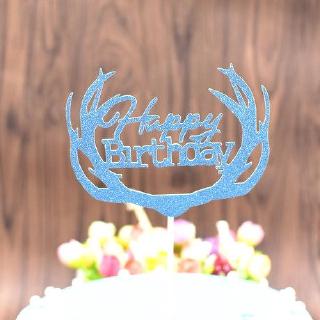 Topper HPBD sừng hươu xanh